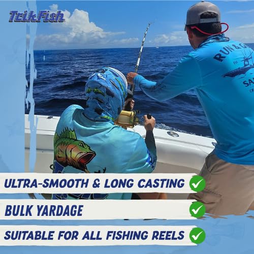 TrikFish Armor Tough Camouflage Monofilament Fishing Line - Stealthy & Strong - Camo Monofilament Line for Freshwater & Saltwater Fishing - Bulk 1/4LB Spool of Mono - color: Clear, size: 20LB Test - 650 Yards