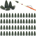 Fishing Weights Sinkers,30/50 Pack Lead Bullet Sinker Worm Weight Bass Fishing Texas Rig Carolina Rigs Slip Sliding Weights Freshwater Saltwater - size: 1/2oz - 30pcs