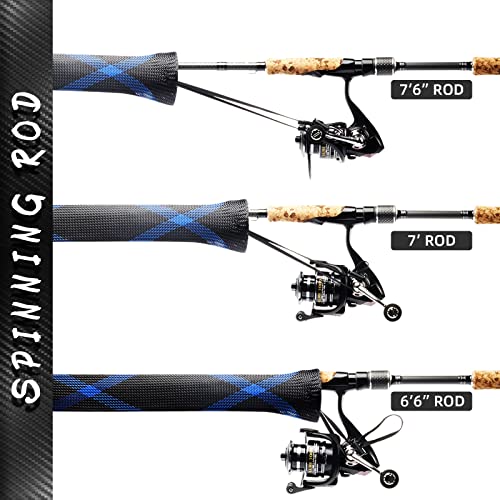 SF Fishing Rod Sock Fishing Rod Sleeve Rod Cover Braided Mesh Rod Protector Pole Gloves Fishing Tools for Spinning Fishing Rod,Casting Rod,Musky Rod, Ice Rod, Fly Rod, Spey Rod - color: 6pcs-fit Spinning Rod-six Colors, size: Fit Spinning Rod 6-1/2 FT to