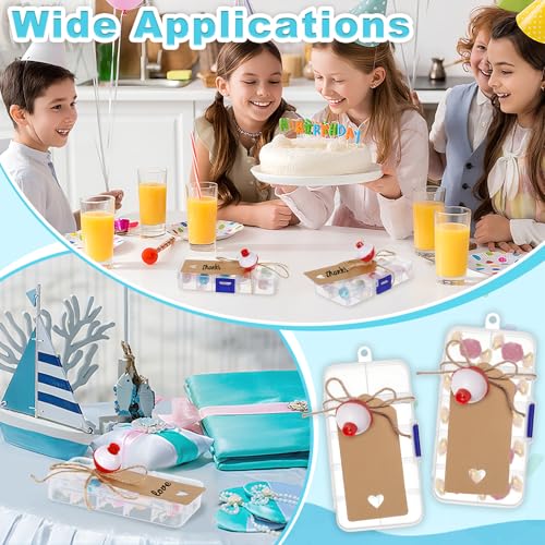 30 Set Fishing Candy Little Tackle Boxes with 30 Fishing Bobber 20M Jute Twine 30 Kraft Paper Tags for Decoration Fishing Party Favors Gone Fishing Theme Supplies (Non-Removable Partition) - style: 10 Compartments (Non-removable)