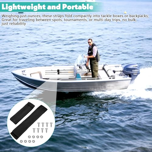showingo 12760-7 Fishing Rod Straps Rod Straps For Boat Deck Boat Deck Rod Holder Set with 10-Inch Handle Strap and 6-Inch Rod Tip Strap