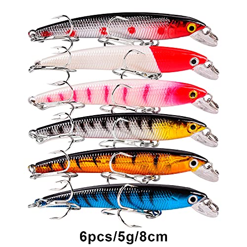 Bass Fishing Lures Kit Set Topwater Hard Baits Minnow Crankbait Pencil VIB Swimbait for Bass Pike Fit Saltwater and Freshwater - color: 480-48pcs