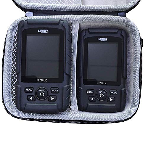 LUCKY Hard Travel Case LUCKYLAKER Handheld Fish Finder Boat Sonar Fishing Finders Transducer Kayak Fish Finder Waterproof for Ice Fishing