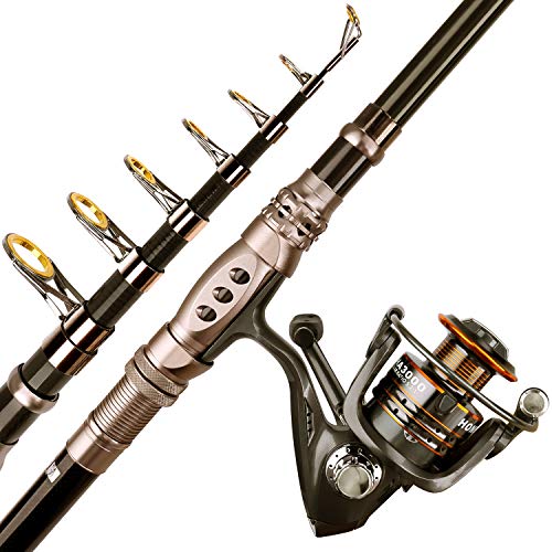 PLUSINNO Fishing Rod and Reel Combos Carbon Fiber Telescopic Fishing Pole with Reel Combo Sea Saltwater Freshwater Kit Fishing Rod Kit - color: Fishing rod+reel(No Lures&Line), size: 6.89 ft