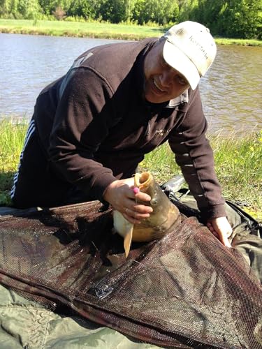 Karpela Bait Matrix Shell (Set of 4) – Protective Shell for Soft Bait & Liver – Turtle & Crawfish Resistant – Carp & Catfish Rig - color: Yellow, size: Small Hole