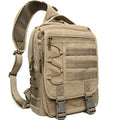 NICGID Tactical Military Backpack Large Daypack Molle Army Assault Pack Bug Out Bag Water Resistant Travel Fishing Hiking Trekking Rucksack - color: Khaki-canvas-808, size: 13.3 inch