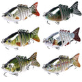 Topwater Swimbait Lures for Bass, Trout, Crappie, Pike, Walleye - Lifelike Action Freshwater Saltwater Artificial Fishing Bait with Storage Box