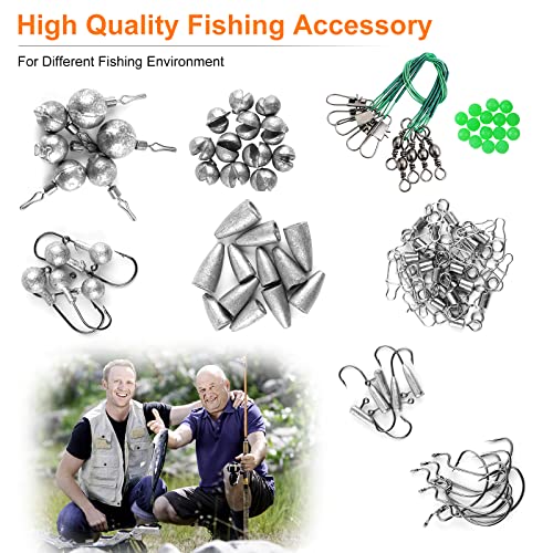 TCMBY 327PCS Fishing Lures Tackle Bait Kit Set, Tackle Box with Tackle Included, Crankbaits, Worms, Spinner, Weights, Hooks & Other Accessories for Freshwater Bass Trout Fishing Gear Gifts for Men