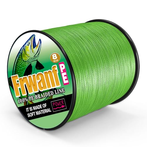 8 Strand Braided Fishing Line - Colorfast - Zero Stretch - High Strength - Abrasion Resistant Braided Line - Thousands of Choices in 9 Colors - Professional Performance in Salt or Fresh Water - color: Fluorescent Green (do not fade), size: 6LB-109Yards-0.