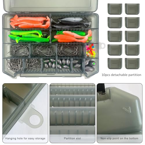 186 Pcs Saltwater Grouper Rigs Carolina Rig Surf Fishing Rigs with Egg Sinkers Hooks Soft Baits, Bottom Rig for Catfish Flounder Grouper Halibut Snapper