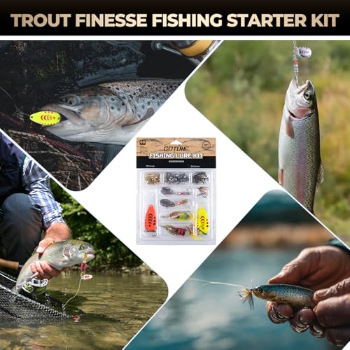 Goture Trout Lures Fishing Spinners, Hard Metal Spinner Baits for Freshwater and Saltwater, Spinner Lures Spoon Blade Fishing Lures Kit for Bass Trout Salmon Pike Walleye Crappie, Gifts for Men - color: A1:67pcs Fishing Lures Kit
