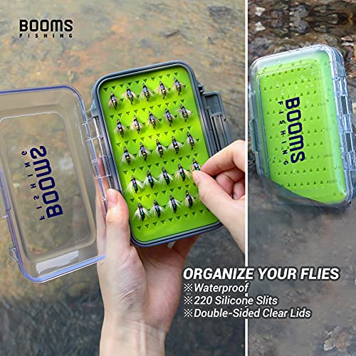 Booms Fishing FF2 Fly Fishing Accessories and Tools Kit, 5 in 1 Fly Fishing Gear Combo: Fly Fishing Forceps, Fly Fishing Nipper, Fly Fishing Leader Straightener, Zinger Retractor, Two-Sided Fly Box - style: 5 in 1 Combo