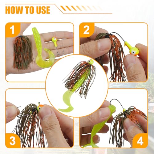 18 Bundles Silicone Jig Skirts 40 Strands Silicone Fishing Unbrella Replacement Skirts Quick Chang for Spinnerbait Bass Jig Lure Making Accessories - style: Red&green-18pcs