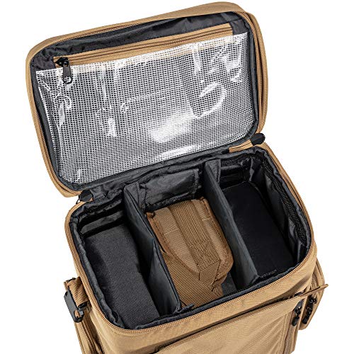 ‘Apollo2’ Tactical Handgun Rolling Range Bag with Wheels Pistol Case Gun Range Backpack Box for Shooting Gear, Ammo, Hunting Supplies, Firearms Storage