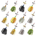 Spinnerbaits Buzzbaits Bass Fishing Lures Kit Buzz Bait Multicolor Spinner Bait Swimbait Metal Jig Lure for Bass Pike Trout Fishing - style: A-12pack