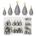 Fishing Weights Sinkers Kit, 25pcs Various Bass Casting Weights Drop Shot Sinkers Catfish for Saltwater Freshwater Fishing - size: A:Mix(1/8oz, 3/16oz, 1/4oz, 3/8oz, 1/2oz)-25PCS