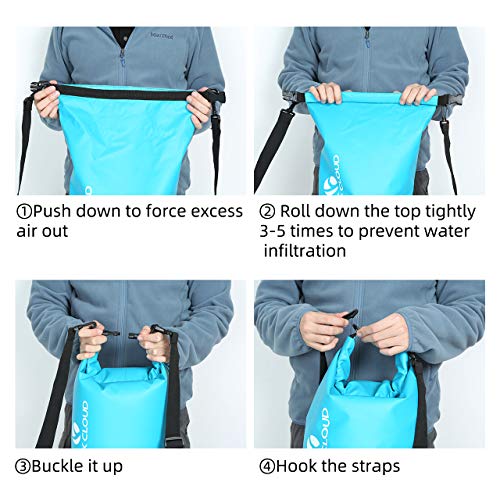 ROCK CLOUD Dry Bag Waterproof 40L Dry Sack for Kayaking Rafting Boating Beach Surfing Swimming Canoe Camping Hiking Fishing Ski, Black - color: Black, size: 40L