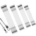 Fishing Leaders, Anti-bite Stainless Steel Wire Leaders Fishing Leaders Line with Swivels for Saltwater and Freshwater - color: black