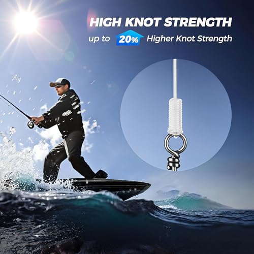 20 lb Pre-Tied Dropper Loop Knots Line. Fishing Line Spool. Loops 16 Inches Apart with 5.5 Inch Loop Size. Perfect for Saltwater & Freshwater Fishing, Snapper & Other Bottom Feeding Fish