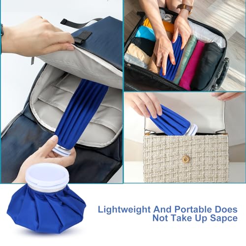 Ice Bags for Injuries [9 in], 3rd Gen Reusable Ice Packs, Hot & Cold Therapy Pain Relief, Ice Bag No-Leak & Waterproof, Traditional Ice Pack, Versatile & Durable, Blue (9 in) - color: Blue - 9 in