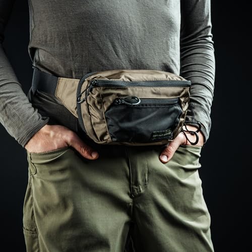 Eberlestock Bando Bag - Tactical Men's Fanny Pack w/Adjustable Waist Belt, Zippered Pockets, Compact Lightweight Belt Bag - color: Coyote Brown, size: Standard