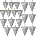 Shimeyao 18 Pieces Pyramid Sinkers Fishing Weights Triangle Fishing Sinkers Rig Pyramid Sinker for Ocean Saltwater Surf Bass Casting Gear Tackle - size: 1, 2 ,3 oz