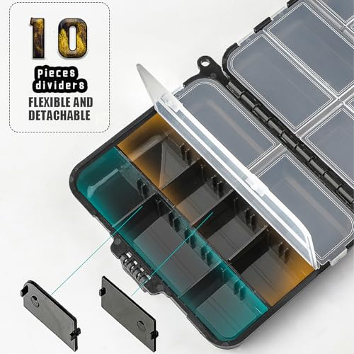 5 Pack Mini Plastic Tackle Boxes for Small Tackle Box Organizer, Ideal for Fishing Storage Containers, Kayak Fly Boxes Large - color: Large 5 packs