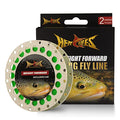 HERCULES Fly Fishing Line Floating Weight Forward Fly Line with Double Welded Loop - color: Grass Green, size: WF8F 100FT