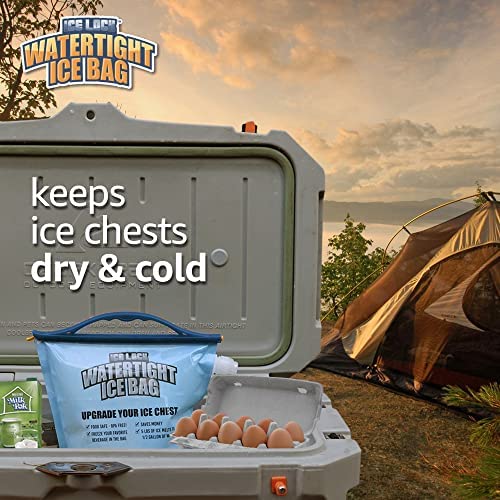 Large Leakproof Ice Bag. Reusable Ice Pack for Cooler - Long Lasting Instant Cooler Ice Packs - Drop in Cubed Ice to Make Cold, Dry Freezer Packs for Coolers - Drink Your Ice When It Melts - size: Large (96 fl oz) / 4 Pack