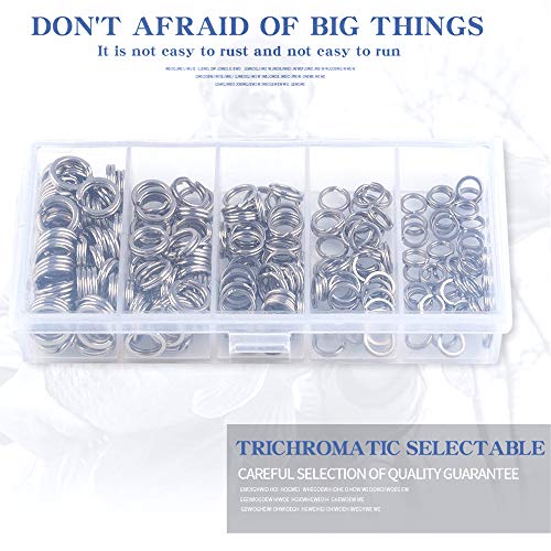 Fishing Swivel Fishing Split Rings High Strength Heavy Duty Fishing Lures Ring Chain Connector Fishing Lure Tackle Set