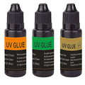 EUPHENG Fly Tying UV Resin Three Formula Thick,Thin and Super Flex Fly Tying Head Cement Fly Tying Glue for Building Flies Heads Bodies and Wings and Gluing Eyes - color: 3 in 1 combo set 0.35oz
