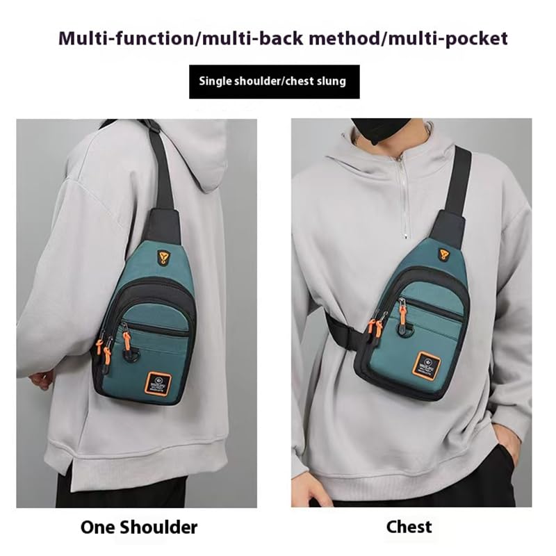 Sling Bag Small Sling Backpack Travel Backpack Hiking Daypack Adjustable Shoulder Strap Chest Bag Multipurpose Cross Body Bag(Blue) - color: Blue