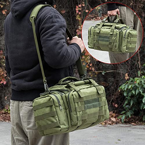 Dr.Fish Fishing Tackle Bag 5 Boxes with 60 Lures Included Loaded Stocked Tackle Box Set Spinner Lures Kit Freshwater Gear Equipment - color: Large Green Bag, 16.5*9.4*9.4''
