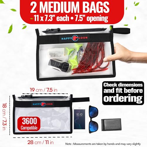 Elite True Waterproof Fishing Floating Tackle Bag Set - 2 Medium | 100% Submersible Dry Bags, Floats with Lure & Bait, Scuba-Grade Zipper, PVC-Free, Tethering Loop