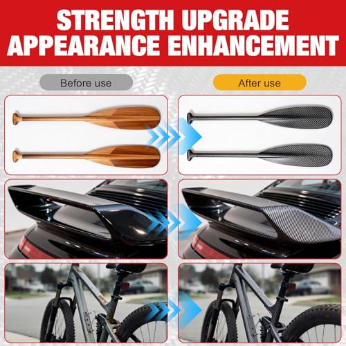 Carbon Fiber Bike Repair Kit, Carbon Fiber Epoxy Repair Kit | 100g Carbon Fiber Resin 27g Hardener, 3K 200g 8"*23.6" Twill Carbon Fiber Cloth, Complete Accessory Kit, for Cars Bicycles