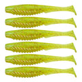 6th Sense – Party Paddle 4.3" – Saltwater Swimbait – Inshore Fishing – Redfish/Trout/Snook – Paddle Tail Soft Plastic - color: Bloody Chartreuse