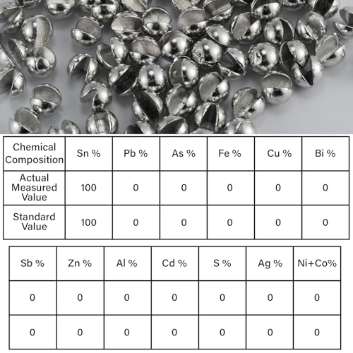 Dr.Fish 100 Pack Tin Split Shot Sinkers, Non Toxic Fishing Weight, Enviornmental Lead-Free Fly Fishing Line Sinkers Freshwater Saltwater Terminal Tackle - size: #B(1/140oz)-100PCs