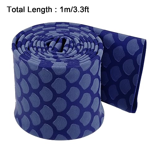 uxcell Heat Shrink Wrap Tubing Sleeve for Fishing Rod Grips Handle, 48mm Flat 3.3ft 2:1 Rate Blue