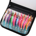Squid Jigs Saltwater Shrimp Fishing Lures 10pcs Glow Squid Jig Baits Artificial Luminous Fishing Lures Kit for Octopus Cuttlefish - size: 2.5#-10PCS