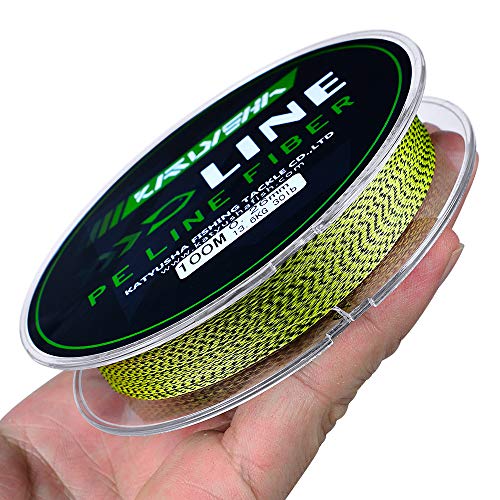 Braided Fishing Line, Abrasion Resistant Zero Stretch Braided Lines 4/8 Strands Super Strong Superline 6Lb -100Lb Test 109/328/547/1094/2187 Yards - color: Yellow/Black(4 Strand), size: 30 LB (109 Yards)