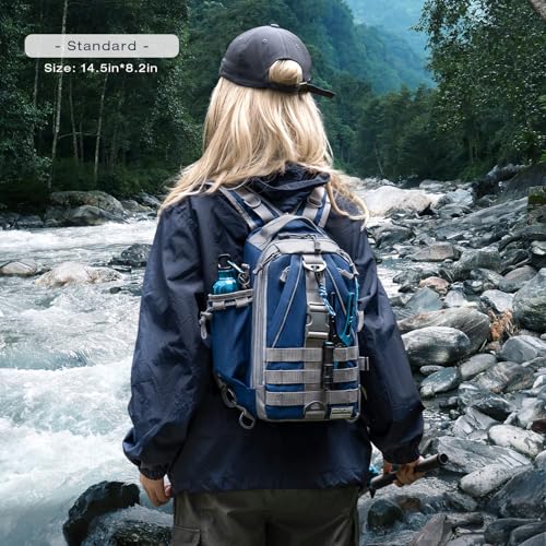 Ghosthorn Fishing Backpack Waterproof Tackle Bag Sling Bag Gift - color: Blue, size: Standard