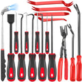 XBVV 17 Pcs Pick and Hook Set with Trim Removal Tool, Clip Pliers, Fastener Remover,Scraper,and Magnetic Telescoping Tool Kit for Repair Automotive,Upholstery and Electronics Maintenance Pick Tools