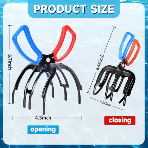 Fish Claw Gripper, Fishing Pliers Gripper, Claw Fish Gripper, Metal Fish Control Clamp Tong Tackle Tool, Multi-Functional Lightweight Non-Slip Fish Claw Gripper