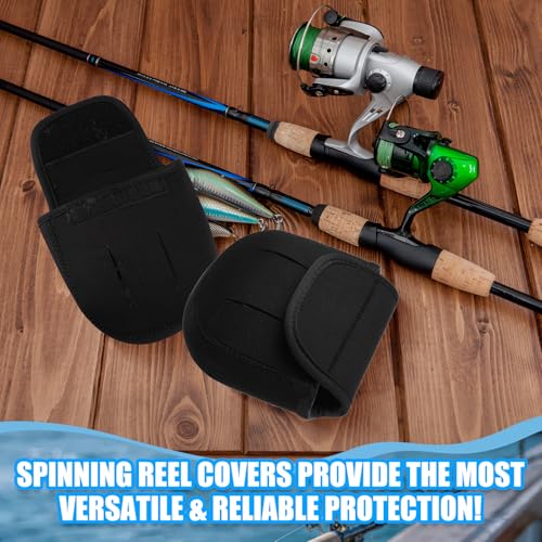 Fishing Spinning Reel Covers Case for 2000-6000 Series Baitcasting Trolling Fishing Reels Protective Bag Case Pouch Sleeve Gloves - color: Black, size: 2000-3000 Spinning Reel