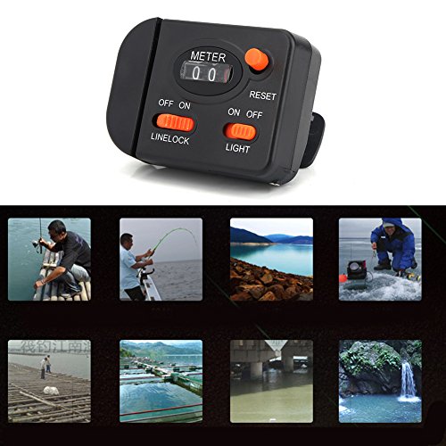 Digital Fishing Line Counter with Clip-On Spooler line Counter Fishing reels with Clip-On Spooler, 0-99.9M Depth Finder, Automatic Wire Release Accessoires de bobinage de Ligne
