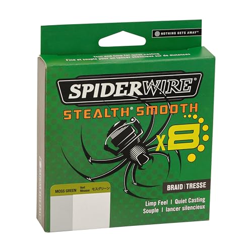 SpiderWire Stealth Braid Fishing Line - color: Moss Green - Stealth Smooth, size: 200yd, style: 8lb Break Strength