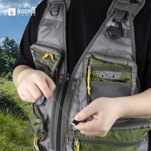 Booms Fishing Zinger Retractor 3pack: Fly Fishing Retractor with 27.5" Retractable Lanyard - 4oz Retractable Keychain for Key Nippers Scissors Forceps, Fly Fishing Accessories, XW80 - color: Assorted Colors