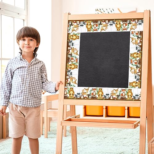 Whaline 32.8 Ft Woodland Creatures Bulletin Board Borders Woodland Animals Die-Cut Bulletin Board Cute Jungle Theme Decorative Trim for Back to School Classroom Office Chalkboard Decor - style: Woodland Creature