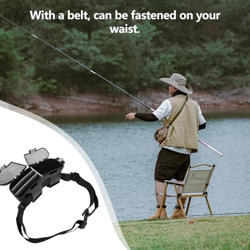 Fishing Tackle Box, Portable Fishing Lures Box Waist Pack Adjustable Belt Fishing Tackle Storage Kit for Lures Baits Hook