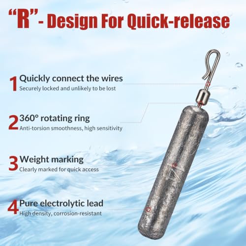THKFISH Fishing Weights Sinkers Set, 28PCS Fishing Sinker Drop Shot Weights Kit,Drop Shot Rig Wacky Hooks for Saltwater Freshwater Bass Fishing - size: G-28pcs-Weight